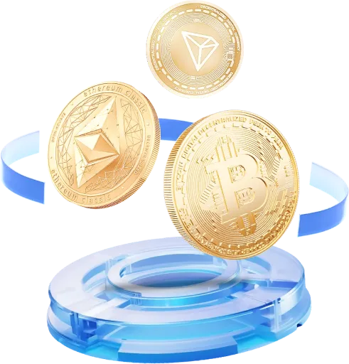 Cryptocurrency trading graphic featuring digital asset investments such as Bitcoin, Ethereum, and altcoins